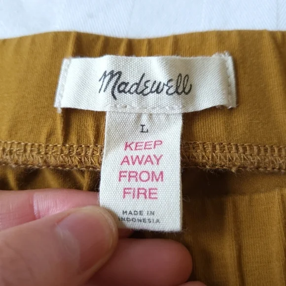 Madewell Knit Bedtime Gold Mustard Pajama Pants - Picture 8 of 10
